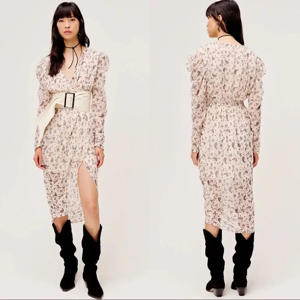 FOR LOVE & LEMONS PAISLEY MIDI DRESS - Picture 4 of 12